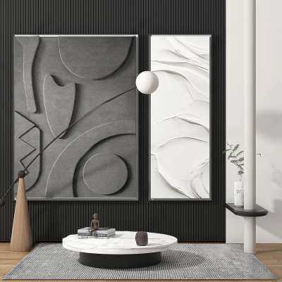 现代几何装饰画3D模型下载